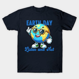 Nature's Voice: Listen and Act - Earth Day T-Shirt